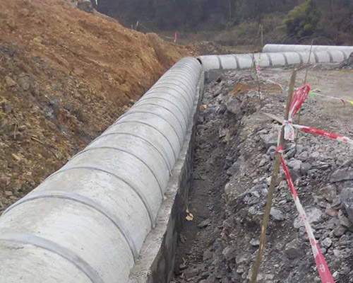 水泥管施工現(xiàn)場(chǎng)